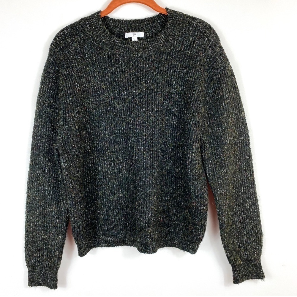 BP. Marl Pullover Drop Shoulder Crewneck Sweater
